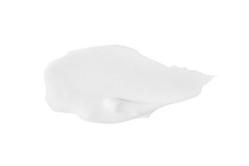 A smear of white cosmetic cream with no shadows and no background. PNG