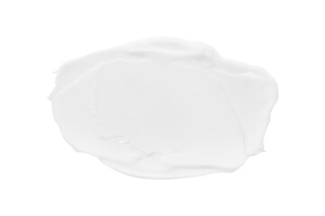 A smear of white cosmetic cream with no shadows and no background. PNG