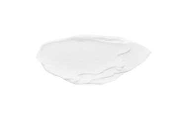 A smear of white cosmetic cream with no shadows and no background. PNG