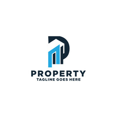 Real Estate Logo. Building, and Property tech Logo Vector Template