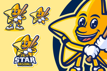 Star Baseball Mascot Stock Illustration Vector