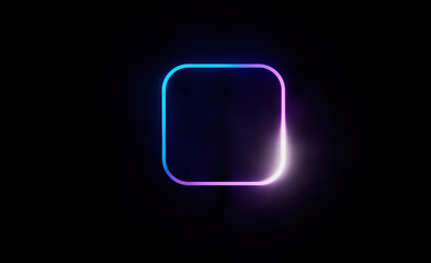 Neon square design template
