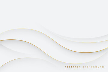 White background with luxury golden lines