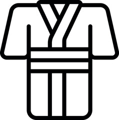 Modern kimono icon outline vector. Cad gi. Top belt
