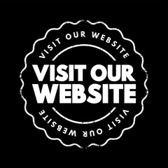 Fototapeta premium Visit Our Website text stamp, concept background