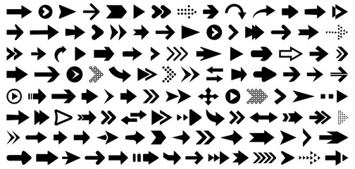 Black arrow collection. Set of black arrow icons. Arrows symbol collection