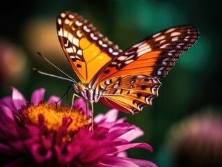 Fototapeta na wymiar Butterfly Blossom -AI Generated