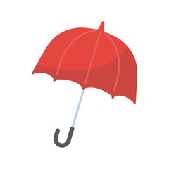 Colorful umbrella icon for rain protection open sun umbrella simple style