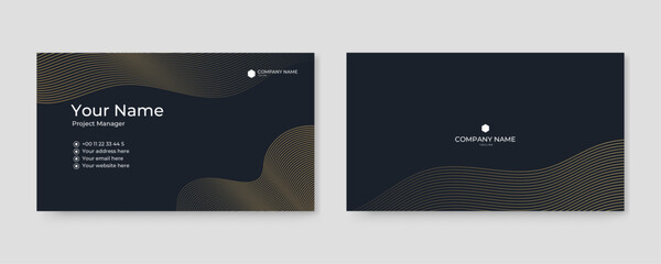 Fototapeta na wymiar Abstract business card template. Creative and clean minimalist style.