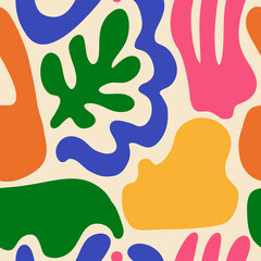 Obraz premium Abstract Trendy Modern Shapes Vector Seamless Pattern