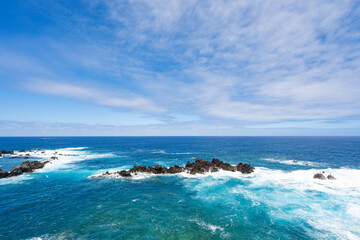 landscape on Madeira island on atlantic ocean