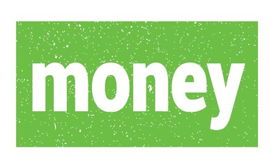 money text written on green stamp sign.