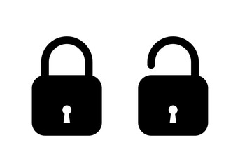 lock  and unlock icon vector illustration