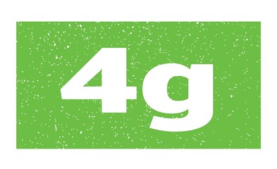 4g text written on green stamp sign.