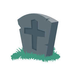 Obraz premium cartoon gravestones of the dead The crucifix on the grave halloween night horror