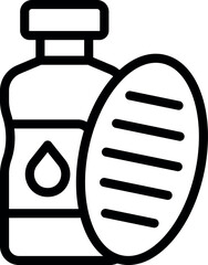 Bomb shelter shampoo icon outline vector. Safety defense. War room