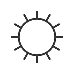 sun Icon Vector. Simple flat symbol. Illustration pictogram