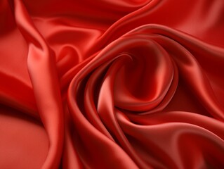 Abstract red silk background. Generative AI