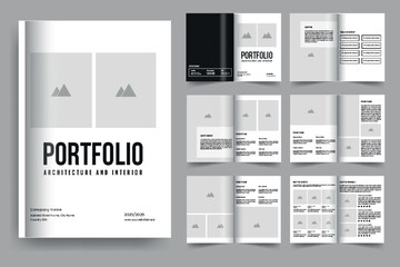 modern architecture portfolio interior portfolio template design