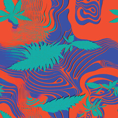 Seamless Colorful Marijuana Pattern.Seamless pattern of marijuanas in colorful style. Add color to your digital project with our pattern!