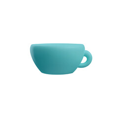 Cup or mug for tea or coffee, 3D realistic vector illustration isolated.