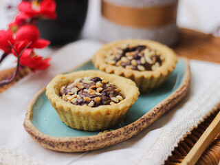 Mini Pie Brownies, sweet dessert suitable for tea or coffee time, with various topping