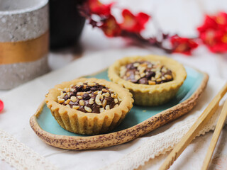 Mini Pie Brownies, sweet dessert suitable for tea or coffee time, with various topping