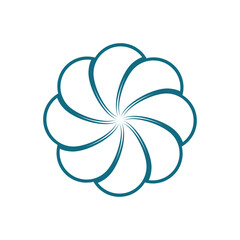 Clover leaf logo illustration vector flat design