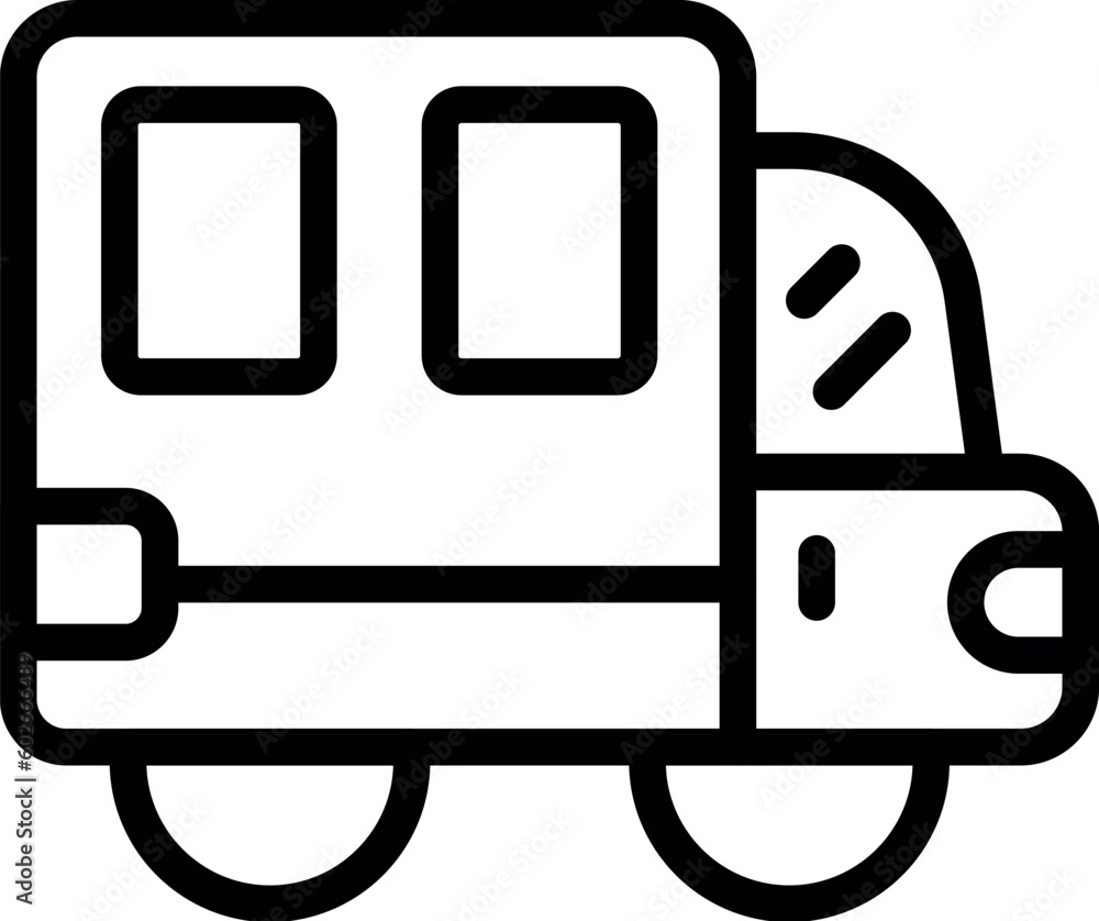 Wall mural Doctor ambulance car icon outline vector. Rescue patient. Fire hospital - Wall murals