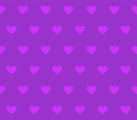 Endless seamless pattern of hearts  Pink vector hearts Bright pink. background Wallpaper. for wrapping paper Background. Vector illustration Textile Fabric design Pattern with hearts Purple Heart