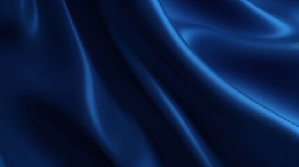 Obraz premium Abstract dark blue background. Silk satin. Navy blue color. Elegant background with space for design. Soft wavy folds