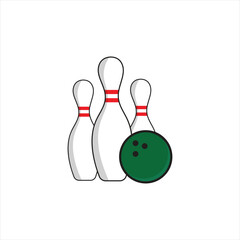 Bowling Game Concept Vector