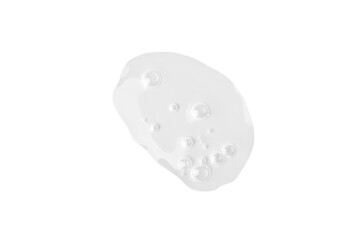 Smear of the transparent gel.  Large blob with gel bubbles. No background. PNG
