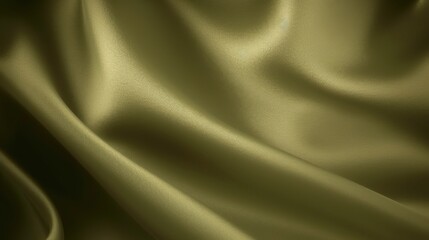 Obraz premium Green brown silk satin. Gradient. Olive color. Luxury abstract background for design. Light dark shade. Matte, shimmer. Curtain. Drapery. Clouse-up