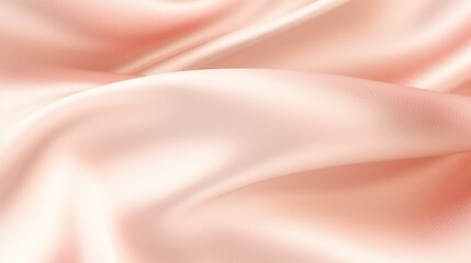Light pale tender peach pink beige white silk satin fabric. Elegant luxury abstract background for design. Color gradient. Lines. Curtain. Drapery. Soft folds. Gentle. Template. Baby birthday, newborn