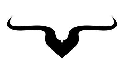 bull and buffalo head antler logo vector