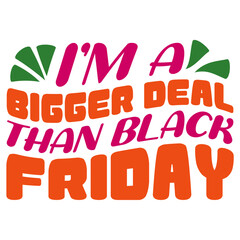 Retro Black Friday T-shirt Design, Vector