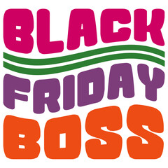 Retro Black Friday T-shirt Design, Vector