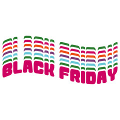 Retro Black Friday T-shirt Design, Vector