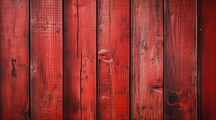 red painted wooden boards, background wallpaper. Generative AI