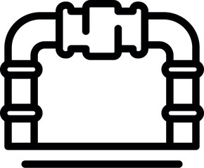 Gas pipeline icon outline vector. Gasoline energy. Fuel tanker