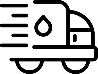 Oil truck delivery icon outline vector. Energy fuel. Sea liquid