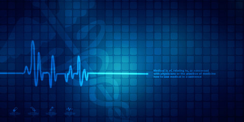 Cardiogram concept -2D rendering illustration