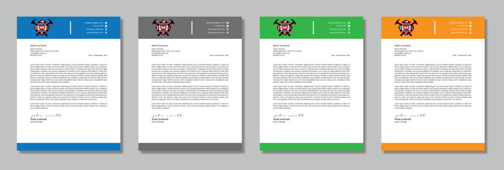 Bussiness Letterhead Template - Colorful