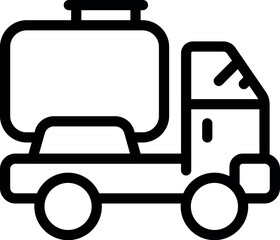 Truck delivery icon outline vector. Oil tank. Petro energy