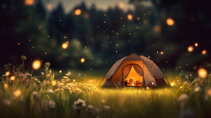 夏のキャンプ| summer camp, Generative AI	
