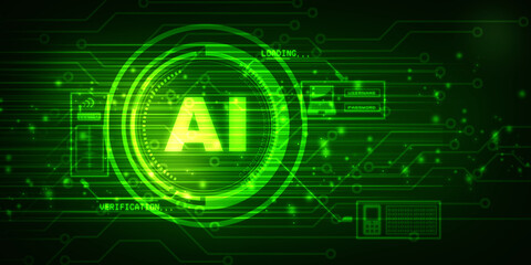 Obraz premium 2d rendering Artificial Intelligence (AI) concept