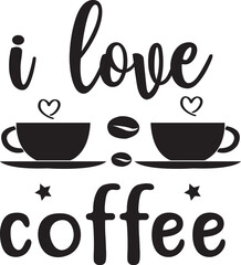 i love coffee svg