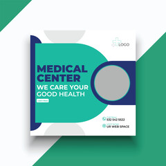 Health care medical center social media instagram post template