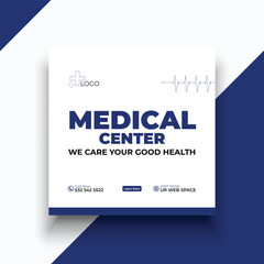 Health care medical center social media instagram post template
